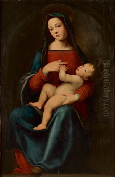 Madonna Mit Kind Oil Painting by Giuliano Bugiardini