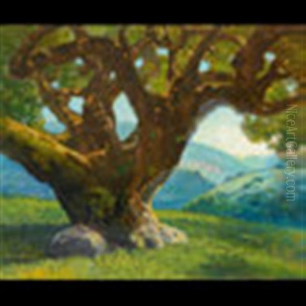 Untitled - The Old Oak Oil Painting by William Howell Bull