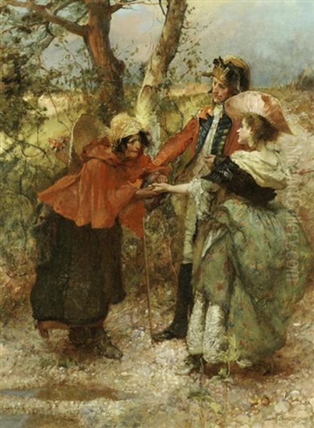 The Fortune Teller Oil Painting by Edgar Bundy