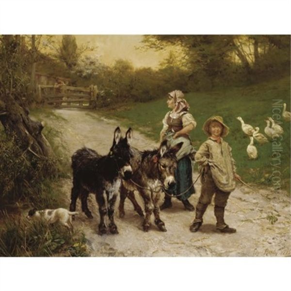 The Young Farmer Oil Painting by Edgar Bundy