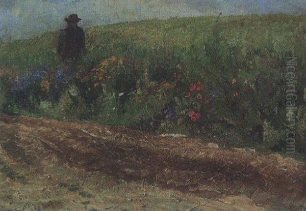 Am Feldrain Oil Painting by Franz Bunke