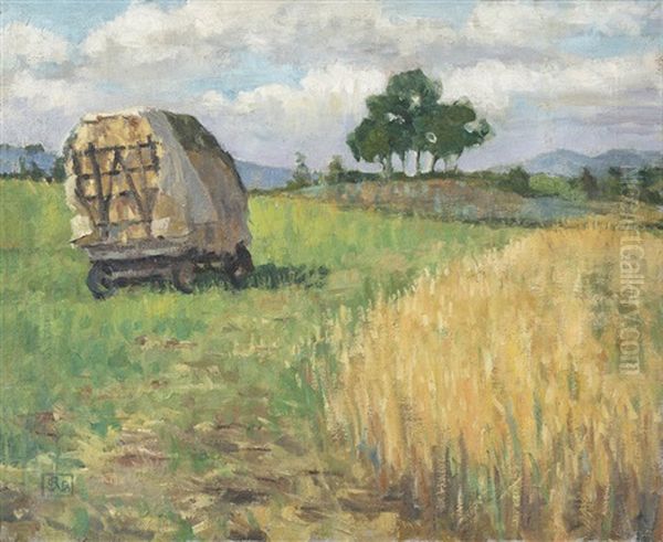 Hay Wagon Near Arles Oil Painting by Rupert Charles Bunny