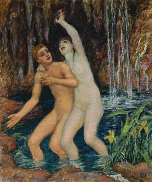 The Nymph Of Salmacis Oil Painting by Rupert Bunny