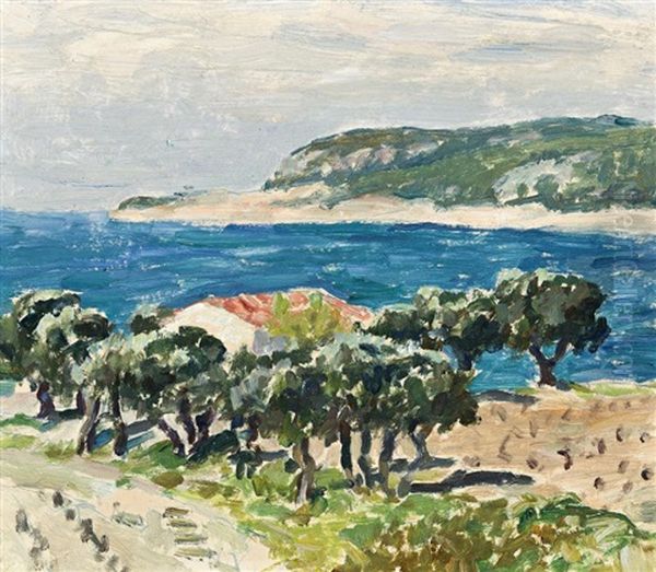 Cote D'or, South Of France Oil Painting by Rupert Charles Bunny