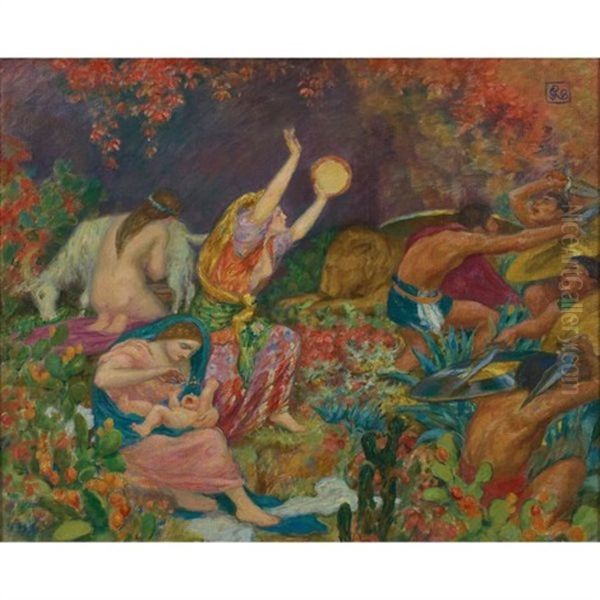 The Infant Zeus Oil Painting by Rupert Bunny