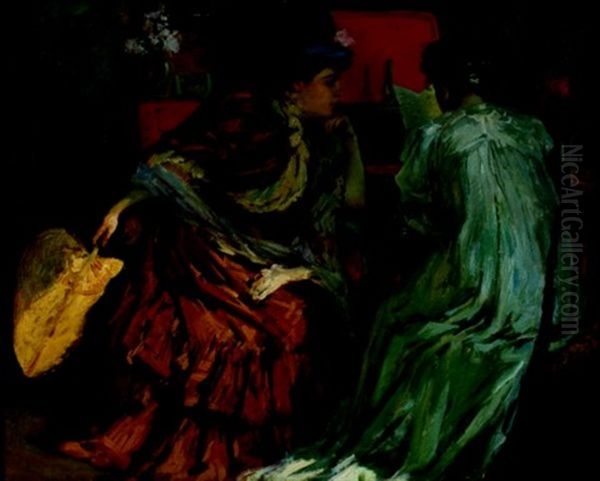 A Word Of Advice Oil Painting by Rupert Charles Bunny