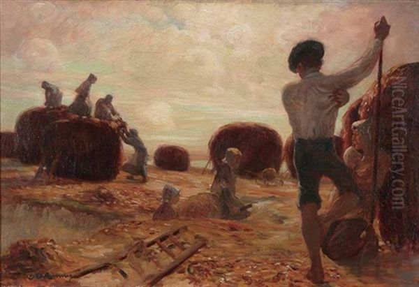 Harvest Time Oil Painting by Rupert Charles Bunny