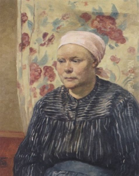 French Peasant Woman Oil Painting by Rupert Bunny
