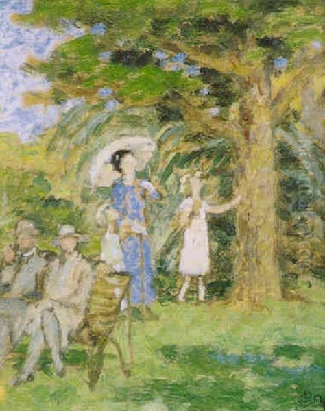 In The Botanical Gardens, Melbourne Oil Painting by Rupert Bunny