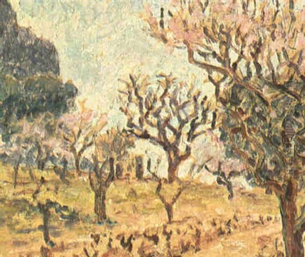 Spring Blossom, South Of France Oil Painting by Rupert Bunny