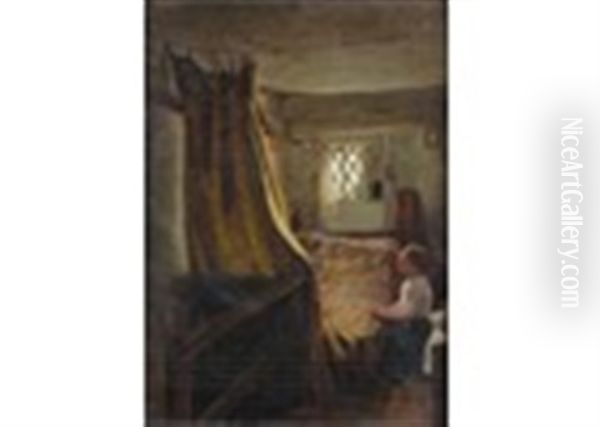 Evening Prayer Oil Painting by John Bagnold Burgess