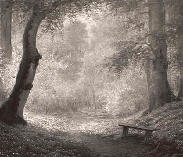 Path Through The Woods Oil Painting by Peter Johan Valdemar Busch