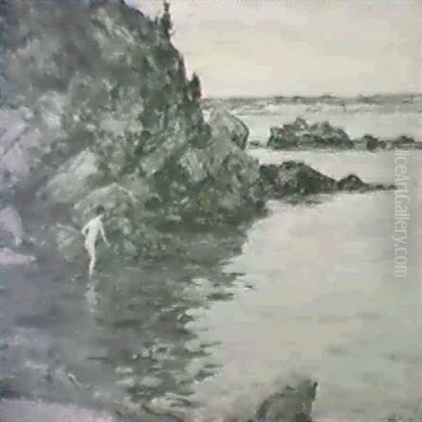 The Timid Bather Oil Painting by Howard Russell Butler