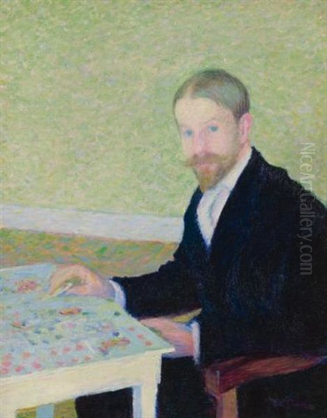 Portrait Of The Artist, Wiiliam Hart, Giverny Oil Painting by Theodore Earl Butler