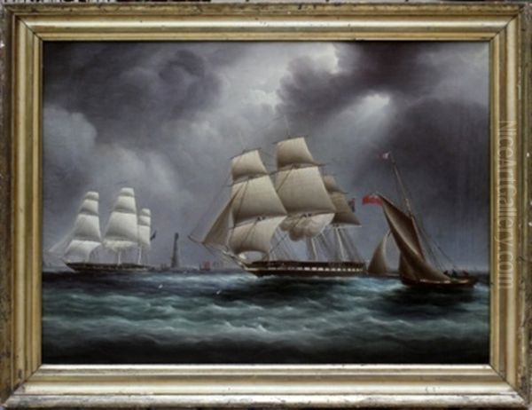Ships Oil Painting by James Edward Buttersworth