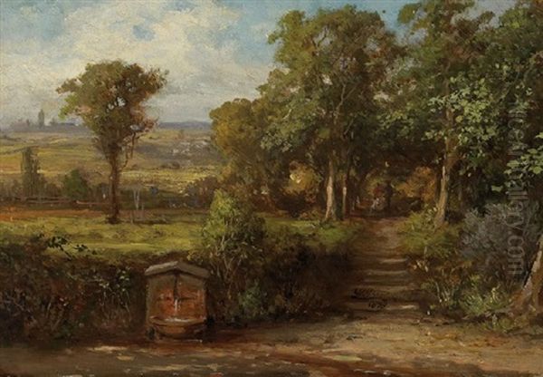 Looking To Knox Church, Melbourne Oil Painting by Abraham Louis Buvelot