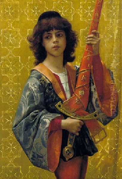 A Page Oil Painting by Alexandre Cabanel