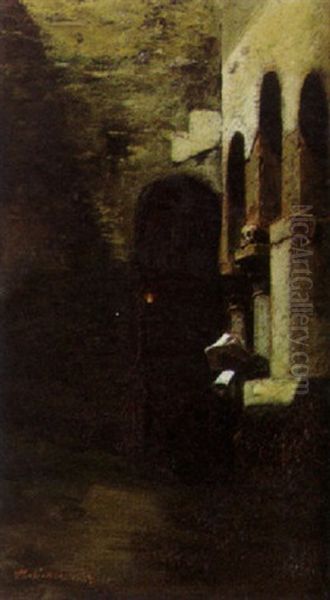 Melancholie Oil Painting by Vincenzo Cabianca