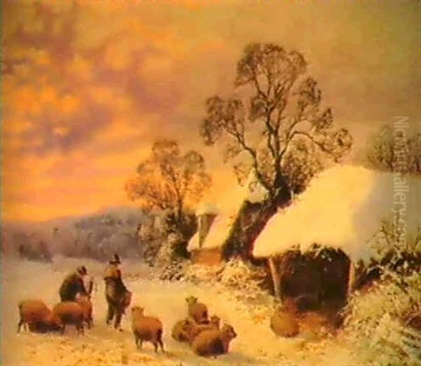 Spring  Summer  Autumn  Winter Oil Painting by Walter Wallor Caffyn