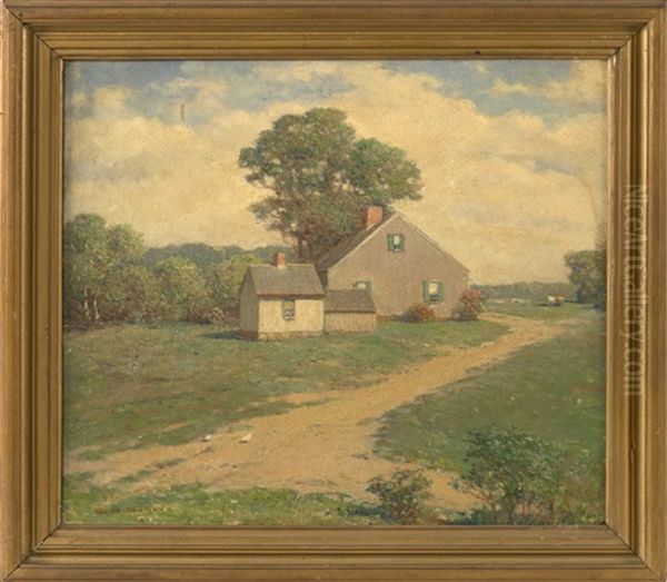 A Cape Cod Home Oil Painting by Charles Drew Cahoon