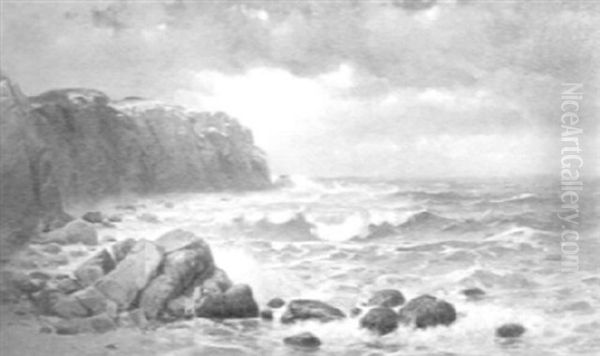 Coastal Cliffs Oil Painting by Charles Drew Cahoon