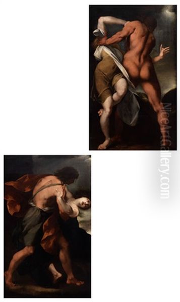 Gemaldepaar Mit Raptatio-szenen (pair) Oil Painting by Francesco del Cairo