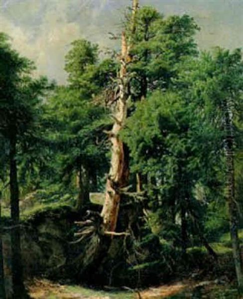 Waldlandschaft Oil Painting by Alexandre Calame