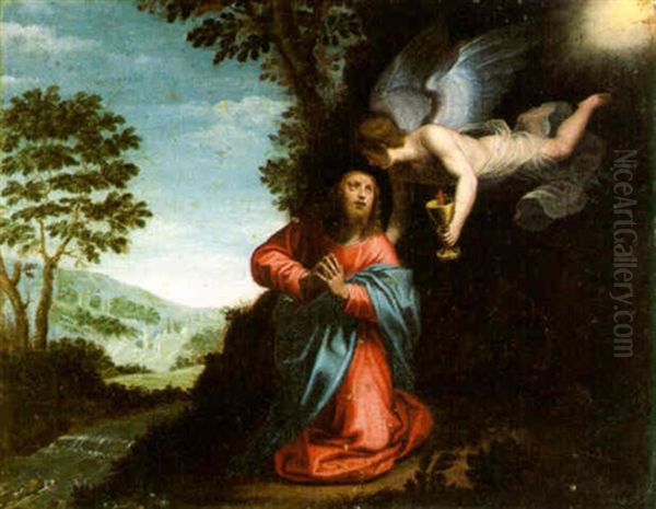 Christ In The Garden Of Gethsemane Oil Painting by Denys Calvaert