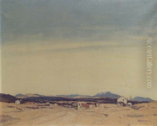 The Distant Hills Oil Painting by David Young Cameron