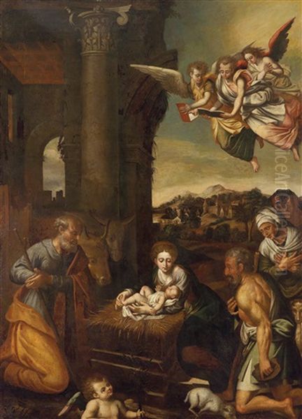 Die Anbetung Des Kindes Oil Painting by Bartolomeo Campi