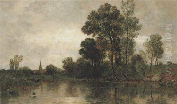 Fluslandschaft Oil Painting by Gilbert Von Canal