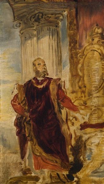Kaiser Franz Joseph I. Im Toison-ornat Oil Painting by Hans Canon