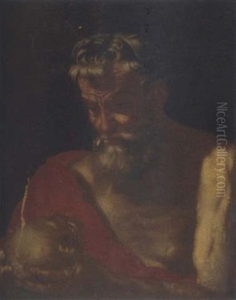 The Penitent Saint Jerome Oil Painting by Simone Cantarini