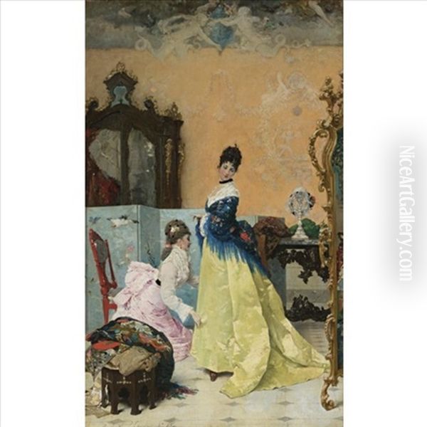 The Yellow Dress Oil Painting by Vincente Capobianchi