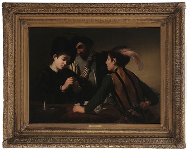 The Cardsharps Oil Painting by  Caravaggio
