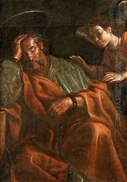 Manligt Helgon I Bojor Oil Painting by  Caravaggio