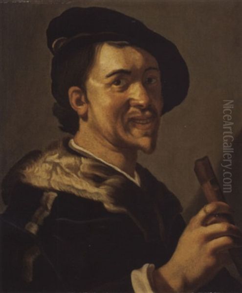Der Flotenspieler Oil Painting by Michaelangelo Merisi Da Caravaggio