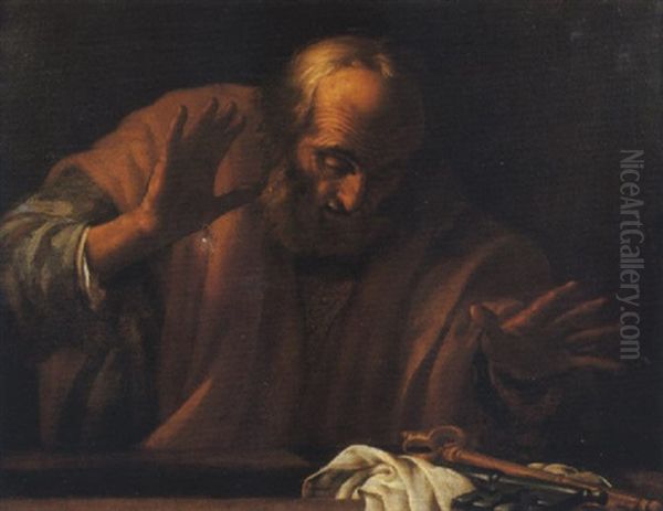 San Pietro Oil Painting by  Caravaggio
