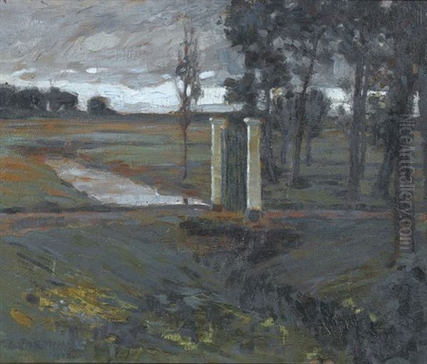 Herbstliche Landschaft Mit Tor Oil Painting by Emil Cardinaux