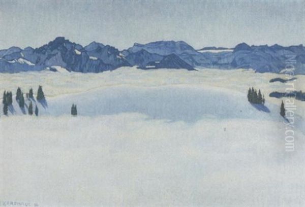 Winterliche Landschaft Oil Painting by Emil Cardinaux