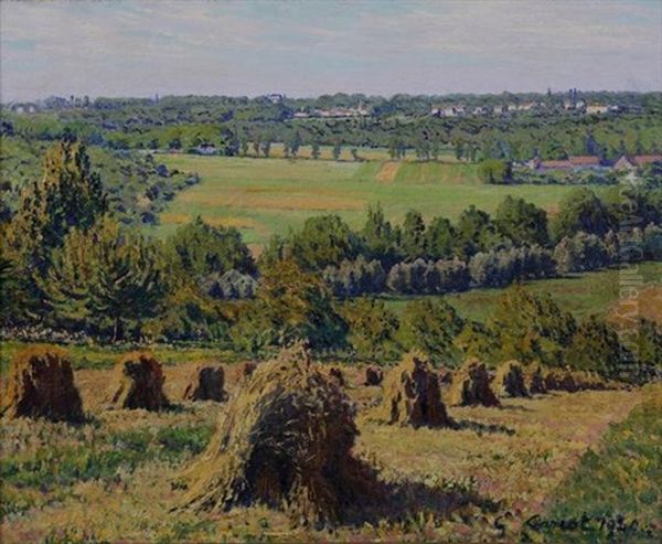 Moisson Oil Painting by Gustave Camille Gaston Cariot
