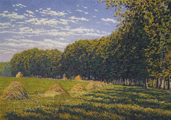 Meules De Foins Oil Painting by Gustave Camille Gaston Cariot