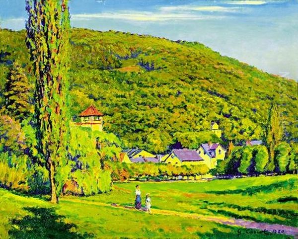 Sommerlandschaft Oil Painting by Gustave Camille Gaston Cariot