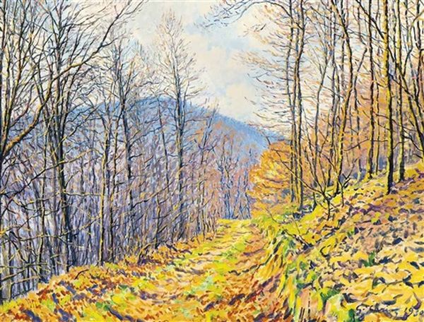 Georgenborn En Foret Oil Painting by Gustave Cariot