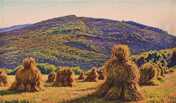 Les Meules Oil Painting by Gustave Camille Gaston Cariot