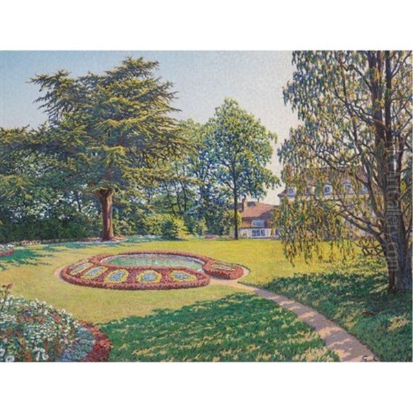 Le Parc Du Chateau Oil Painting by Gustave Camille Gaston Cariot