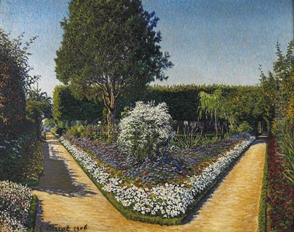 Parc Du Chateau De Perigny Oil Painting by Gustave Camille Gaston Cariot