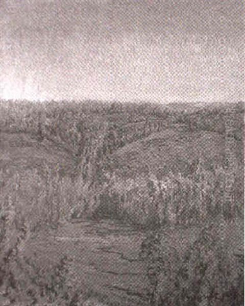 Hugellandschaft Oil Painting by Gustave Cariot