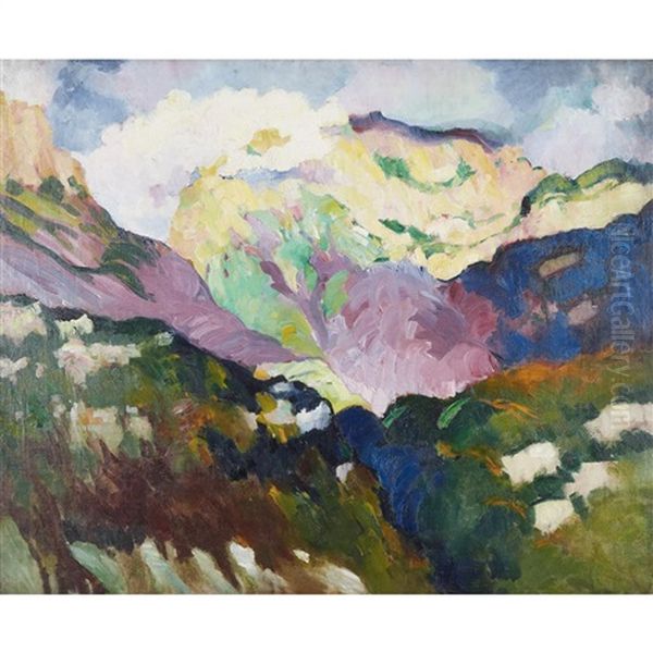 Chamonix Oil Painting by Arthur Beecher Carles