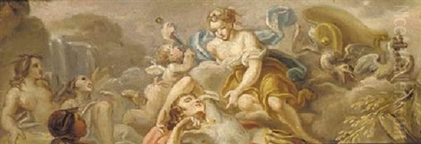 Diana And Endymion Oil Painting by Carlo Innocenzo Carlone